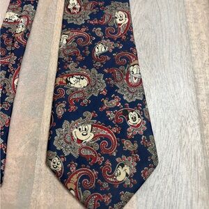 Balancine the tie works Disney Paisley Tie 100% silk Mickey Mouse‎ Donald Duck